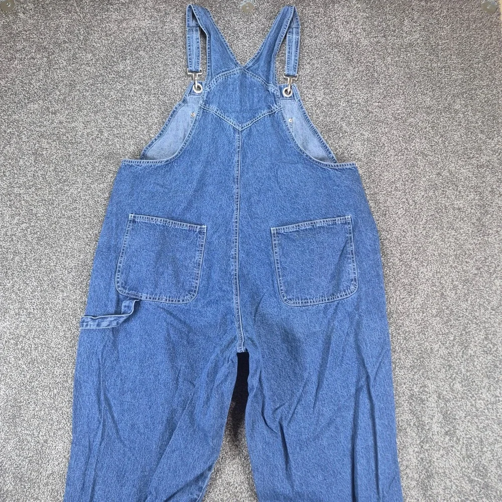 Vintage Revolt Denim Overalls Womens 20 Blue Vintage Carpenter Bib Dungarees - Picture 2 of 10